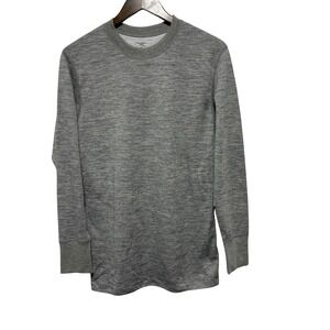 Terramar Body Sensors Shirt Mens M Gray Crew Base Layer Long Sleeve Wool Blend